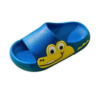 Pantofole estive da spiaggia per bambini, traspiranti, antiscivolo, morbide, con fondo spesso, pantofole da giardino, Blu, 33 EU