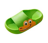 Pantofole estive da spiaggia per bambini, traspiranti, non morbide, con fondo spesso, graziose scarpe da giardino per bambine, taglia 11, Verde, 30 EU