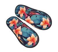 Pantofole Fiore Tropicale Delle Hawaii Antiscivo Cotone Pantofole Morbide Pianelle Per Esterno Invernale Casa L