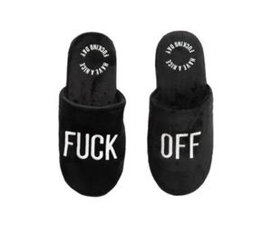PANTOFOLE "FUCK OFF" NERO