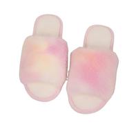 Pantofole fuzzy da donna con punta aperta per la casa pantofole da donna in peluche soffice pantofole comode traspiranti con suola morbida alla moda colorate scarpe da camera da letto leggere scarpe