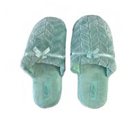 Pantofole Griff con fiocchetto acqua marina