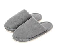 Pantofole in cotone antiscivolo, per uomo e donna, unisex, leggere e senza rumore, ideali per l'inverno e l'estate, per interni per coppie, grigio., 40 EU