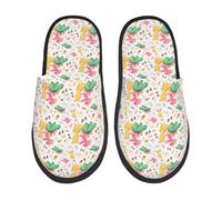 Pantofole In Cotone Cute Baby Dinosaurs Soffici Ciabatte Da Casa Morbide Pantofole Pelose Per Campeggio Bagno Donna M