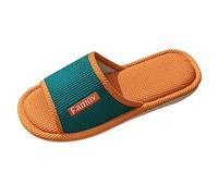 Pantofole in cotone e lino, antiscivolo, con punta aperta, lavabili, unisex, in lino, per la casa, per gli ospiti, per la casa, b, 44 EU