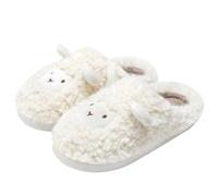 Pantofole in cotone e lino - Scarpe da donna ultra comode tinta unita pantofole per la casa delle donne morbide pantofole interne leggere spesse e antiderapant donna, bianco, 40 EU