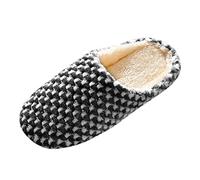 Pantofole in cotone e lino - scarpe piatte da donna uomo leggere scarpe imbottite comode pantofole casual di grandi dimensioni pantofole casa silenziose, C, 41 EU