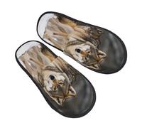 Pantofole In Cotone Pack Of Wolves Feltro Pantofole Comoda Ciabatte Pelose Per Donna Bagno Autunno M