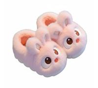 Pantofole in cotone per bambini, lepre carina, antiscivolo, peluche invernale