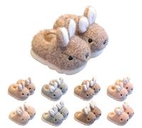 Pantofole in feltro per 1-6 anni, invernali, calde, per animali da coniglio | Scarpine invernali imbottite, calde, chiuse sul retro, suola morbida, antiscivolo