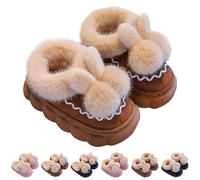 Pantofole in feltro per 1-6 anni, invernali, calde, per animali da coniglio | Scarpine invernali imbottite, calde, chiuse sul retro, suola morbida, antiscivolo