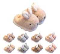 Pantofole in feltro per 1-6 anni, invernali, calde, per animali da coniglio | Scarpine invernali imbottite, calde, chiuse sul retro, suola morbida, antiscivolo