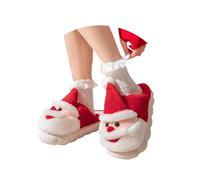 Pantofole in memory foam per ragazze con suola antiscivolo per uso interno esterno invernali calde comode morbide ideali per camera da letto e adolescenti (Red, 35 Big Kids)