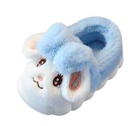 Pantofole in peluche per bambini, calde pantofole in cotone, graziose cartoni animati, antiscivolo, morbide, per l'autunno, per attività all'aperto, per ragazzi e ragazze, 1 blu cielo., 31 EU