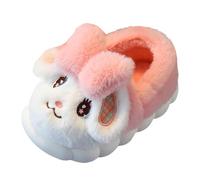 Pantofole in peluche per bambini, calde pantofole in cotone, graziose cartoni animati, antiscivolo, morbide, per l'autunno, per attività all'aperto, per ragazzi e ragazze, 1 rosa., 31 EU