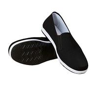 Pantofole in Stile Cinese Kung Fu Arti Marziali Scarpe Tai Chi Suola in Gomma Unisex Nero Taglia 44