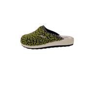 Pantofole in tessuto da donna con tomaia effetto pelliccia Fly Flot verde