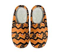Pantofole invernali calde per Halloween - graziose pantofole unisex per Halloween - Pantofole antiscivolo pantofole in feltro comode coppia di innamorati pantofole invernali, giallo., 37 EU