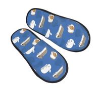 Pantofole Invernali Cute Cartoon Guinea Pig Pattern Pelose Ciabatte Donna Peluche Unisex Pantofole da Casa Inverno Casa M