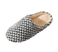 Pantofole invernali da uomo, in feltro, foderate in pile, con suola morbida, in cotone memory foam, comode e morbide, e, 43 EU