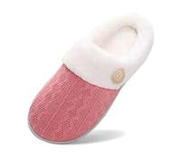 Pantofole Invernali Donna Pelose Antiscivolo Morbide Peluche Comode Calde Ciabatte Uomo Inverno Felpate Eleganti Taglie Forti Casuale Interno Casa Divertenti Animal Ragazza Scarpe (Watermelon Red, 41)