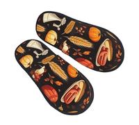 Pantofole Invernali Thanksgiving Day harvest pumpkin Pelose Ciabatte Donna Peluche Morbida Ciabatte da Casa Uomo Inverno M