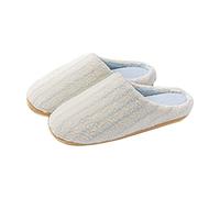 Pantofole leggere da donna chiuse antiscivolo invernali calde pantofole in feltro da donna in peluche soffici scarpe da capanna morbide foderate per ospiti unisex scarpe ortopediche coccole, Azzurro