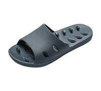 Pantofole leggere da uomo estive, per ospiti con suola in feltro per tutte le stagioni, pantofole da uomo piatte e leggere per la casa, il bagno, antiscivolo, suola cava, punta aperta comoda, Blu