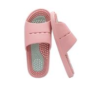Pantofole massaggianti agopressione per massaggio terapeutico， per vasca da bagno e doccia(Size:EU 38/39,Color:Rosa)