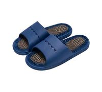 Pantofole massaggianti agopressione per massaggio terapeutico,piedi akupoint massaggio shiatsu arch dolore sollievo antiscivolo, per vasca da bagno e doccia(Size:EU 42/43,Color:Blu)