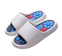 Pantofole Massaggianti Magnetiche Donna Uomo Sandali Per Agopressione Ciabatte Da Doccia A Punta Aperta Riduzione Del Dolore Neuropatico Ai Piedi E Sollievo Dalla Tensione(White,41 EU)