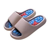 Pantofole Massaggianti Magnetiche Donna Uomo Sandali Per Agopressione Ciabatte Da Doccia A Punta Aperta Riduzione Del Dolore Neuropatico Ai Piedi E Sollievo Dalla Tensione(Khaki,40 EU)