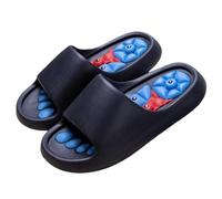 Pantofole Massaggianti Magnetiche Donna Uomo Sandali Per Agopressione Ciabatte Da Doccia A Punta Aperta Riduzione Del Dolore Neuropatico Ai Piedi E Sollievo Dalla Tensione(Black,45 EU)