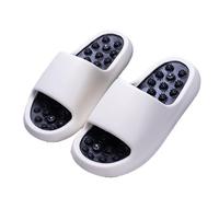 Pantofole Massaggianti Per Agopressione Per Alleviare La Fascite Plantare Massaggiatore Plantare Con Magnetoterapia Donna Uomo Ciabatte Da Doccia Antiscivolo A Punta Aperta(White,40 EU)