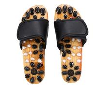 Pantofole massaggianti per massaggio ai piedi, pantofole massaggianti per agopressione, tappetino massaggiante per alleviare il dolore (39-nero)