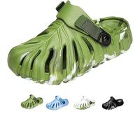 Pantofole Monstera, Morbidi Sandali Da Bagno Con Pizzo Aperto Con Motivo A Foglie Per L'Estate, Mimetico Verde B, 39/40 EU