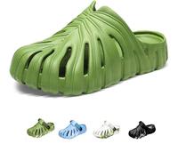 Pantofole Monstera, Morbidi Sandali Da Bagno Con Pizzo Aperto Con Motivo A Foglie Per L'Estate, verde, 39/40 EU