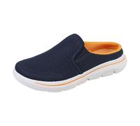 Pantofole morbide da donna e uomo, leggere, per il tempo libero, traspiranti, da giardino, antiscivolo, per unisex, taglia 35-48, Blu scuro, 47 EU