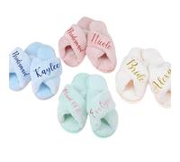 Pantofole Morbide Da Sposa Personalizzate, Regali Personalizzati For Damigelle D'onore, Regali For Addio Al Nubilato, Matrimoni, Damigelle D'onore, Pantofole Morbide Da Sposa, Regali Di Compleanno(Pin