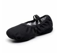 Pantofole morbide in tela con suola divisa e cinturino elastico | Il design flessibile della suola divisa consente lo stretching completo dell'arco, ideale per la pratica del balletto