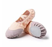 Pantofole morbide in tela con suola divisa e cinturino elastico | Il design flessibile della suola divisa consente lo stretching completo dell'arco, ideale per la pratica del balletto
