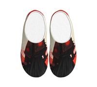 Pantofole motivazionali Samurai da donna, in flanella, pantofole da uomo, guerriero giapponese, antiscivolo, calde, invernali, per interni ed esterni, Multicolore, X-Small