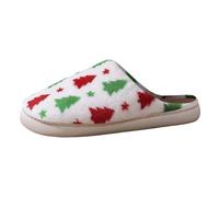 Pantofole natalizie invernali da donna e uomo, in peluche, per Babbo Natale, renna, pupazzo di neve, comode e calde, per Natale, Y4 bianco, 45 EU