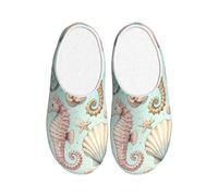 Pantofole Oceanic Seahorse Harmony Slippers Per Ospiti | Pantofole senza tallone Memory Foam Riutilizzabili Ciabatte da Bagno per Unisex Hotel Spa