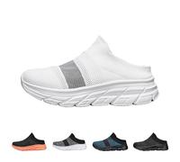Pantofole ortopediche da donna, sandali anteriori chiusi, con plantare, scarpe ergonomiche, Air Cushion Estate Slip on Walking, traspiranti, larghi, bianco, 41 EU