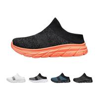 Pantofole ortopediche da donna, sandali anteriori chiusi, con plantare, scarpe ergonomiche, Air Cushion Estate Slip on Walking, traspiranti, larghi, Colore: arancione., 45 EU
