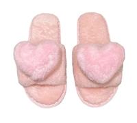 Pantofole Pelose Donna a Forma di Cuore, Divertenti Ciabatte Donna da Casa | Eleganti Ciabatte Calde Donna, Memoria Schiuma Slippers, Comodo e Morbide Peluche Ciabatta, Silenzioso e Antiscivolo Scarpe
