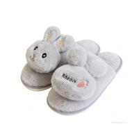 Pantofole peluche lepre cartoon, donna, interno, calde, inverno
