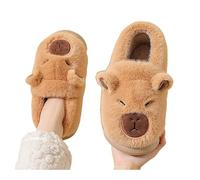 Pantofole per bambine calde e morbide ideali per l'inverno con suola antiscivolo per la casa e interni comode e accoglienti per giovani ragazze (Coffee, 43)