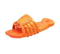 Pantofole per bambini 29 sandali per bambini e bambine, antiscivolo, leggere, con punta aperta, graziosi sandali da bagno, suola morbida, flessibili per interni ed esterni, Colore: arancione., 25 EU